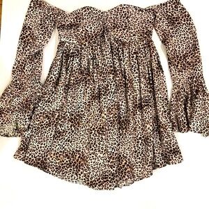Skyler and Madison size small Off shoulder Animal print dress Festival summer